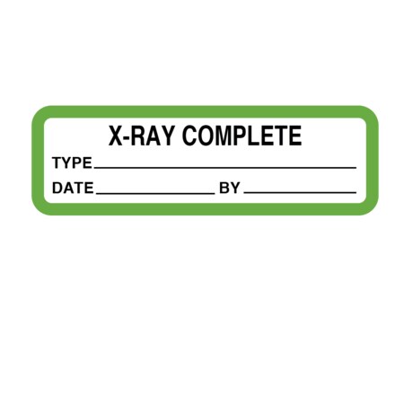 Nevs Information Labels - X-Ray Complete 5/16"x1-1/4" White w/Green & Black X-4386